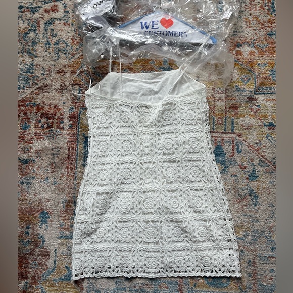 Zara white crochet mini dress - medium - Picture 4 of 5